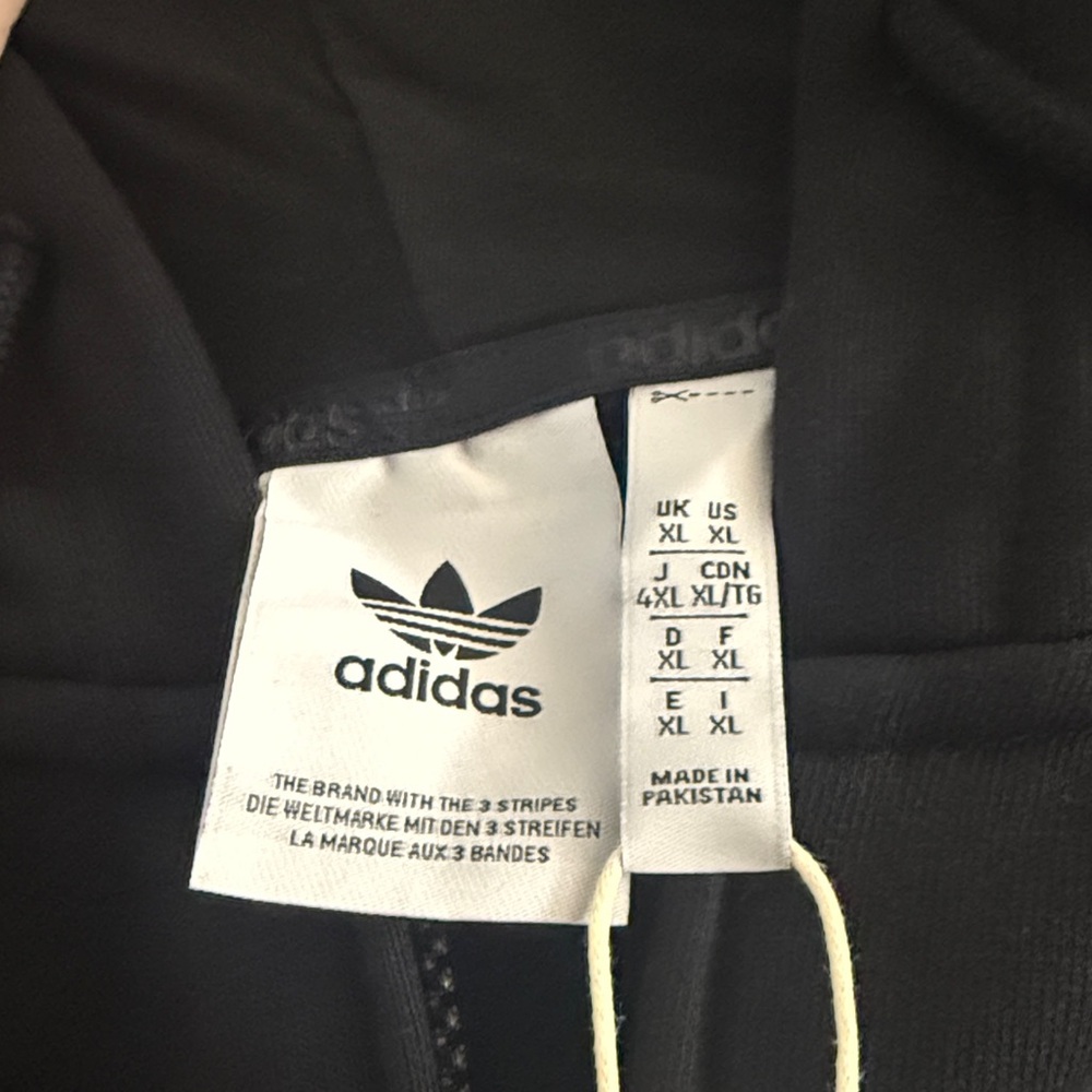 Adidas Black Graphic Logo Jacket With a Hood Size XL - Picture 10 of 16